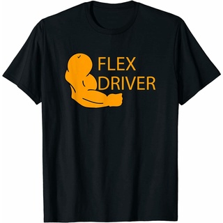 เสื้อยืดผ้าฝ้ายพิมพ์ลายขายดี เสื้อยืด ลาย Flex Driver สุดเท่ สําหรับส่งของ