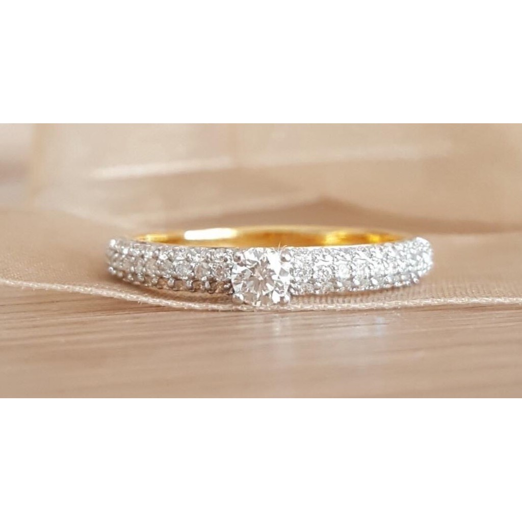 แหวนเพชรแท้ เบลเยี่ยมคัท น้ำ 99 vvs