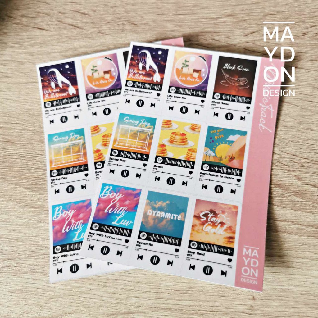 Sticker ใส A6  - MUSIC TRACK