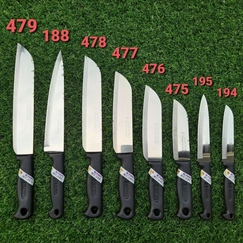 kiwi มีดกีวี มีดทำอาหาร ทำครัว มีดสแตนเลสคุณภาพสูง ด้ามพลาสติกสีดำ ของแท้100%