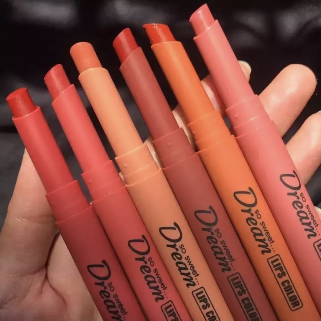ลิปสติกเซต Heng Fang [พร้อมส่ง] No.9091A Refreshing Matte Color 6สี/กล่อง โทนแดงส้ม ลิปสติกเนื้อแมต ฮอตมากก