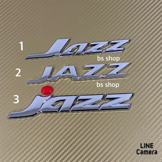 โลโก้ Jazz ติดท้ายรถ  Honda สีชุบโครเมี่ยม*ราคาต่อชิ้น