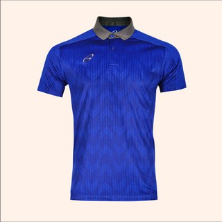 EGO SPORT EG6175 เสื้อโปโลพิมพ์ชายตัดต่อแขนสั้น สีน้ำเงิน