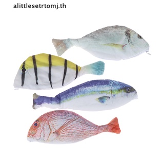 Alittlesetrtomj กระเป๋าดินสอ ผ้าฟาบริค รูปปลา สร้างสรรค์ สําหรับใส่เครื่องเขียน