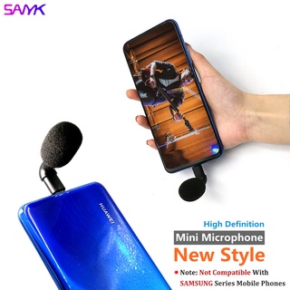 Sanyk Hd ไมโครโฟนบันทึกเสียง ขนาดเล็ก 3.5 มม. และ Type C อินเตอร์เฟซ Vlogging Mic เหมาะสําหรับสมาร์ทโฟน Slr กล้องกีฬา กล้อง