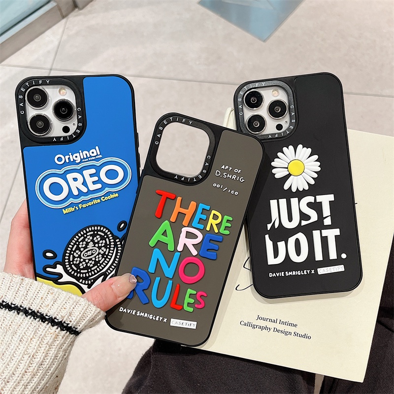 Casetifg เคสโทรศัพท์มือถือ ซิลิโคนนิ่ม TPU กันกระแทก ลาย NK JUST DO IT 3D คุณภาพสูง สําหรับ iPhone 15 14 11 12 13 Pro Max