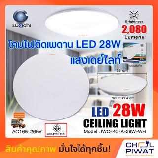 โคมไฟซาลาเปาติดเพดานทรงกลมLED โคมไฟติดเพดาน LED 28 วัตต์ IWACHI แสงสีขาว DAYLIGHT โคมไฟLEDทรงกลม