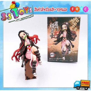 SS Toys โมเดล ดาบพิฆาตอสูร Kimetsu no Yaiba  เนซึโกะ นั่งบนกล่อง สูง15ซม. มีกล่อง(งานก็อป)