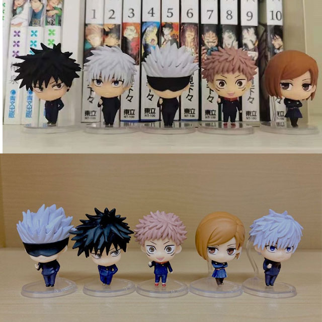 5 Pcs Set Japanese Anime Jujutsu Kaisen Yuji Itadori Fushiguro Megumi Gojo Satoru Kugisaki Nobara Figure Action Figure Toys Shopee Thailand