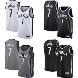 เสื้อกีฬาบาสเก็ตบอล แขนกุด ลายทีม NBA Brooklyn Nets No.7 Durant 2022 พลัสไซซ์