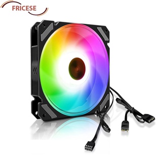 Fricese Coolmoon Cpu Cooler Argb 120 มม. 4 Pin พัดลมระบายความร้อนสําหรับคอมพิวเตอร์พีซี