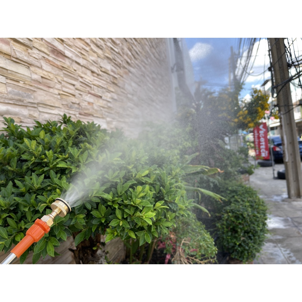 หัวพ่นแรงดันทองเหลืองแท้ ใช้กับก้านเครื่องพ่นยาแบตเตอรี่ หัวงอ/หัวตรง - รูปที่ 3