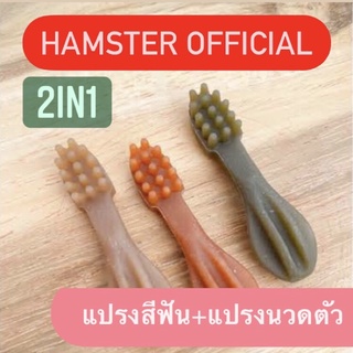 พร้อมส่ง🥕แปรงสีฟัน+นวดตัวแฮมสเตอร์ ของเล่น ของลับฟัน จรเข้ลับฟัน ขนมแฮมเตอร์ ชูก้าร์ เม่น สัตว์เล็กHamsterOfficial brush