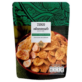 ✨ขายดี✨ เทสโก้ กล้วยกรอบแก้ว 100กรัม Tesco Banana Chips 100g