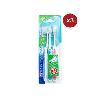 [แพ็ค 3] SPARKLE แปรงสีฟัน รุ่น FRESH WHITE TOOTHBRUSH คละสี (10SK00079X3)