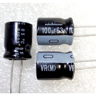 Nichicon VR 100uf 63v capacitor ตัวเก็บประจุ คาปาซิเตอร์