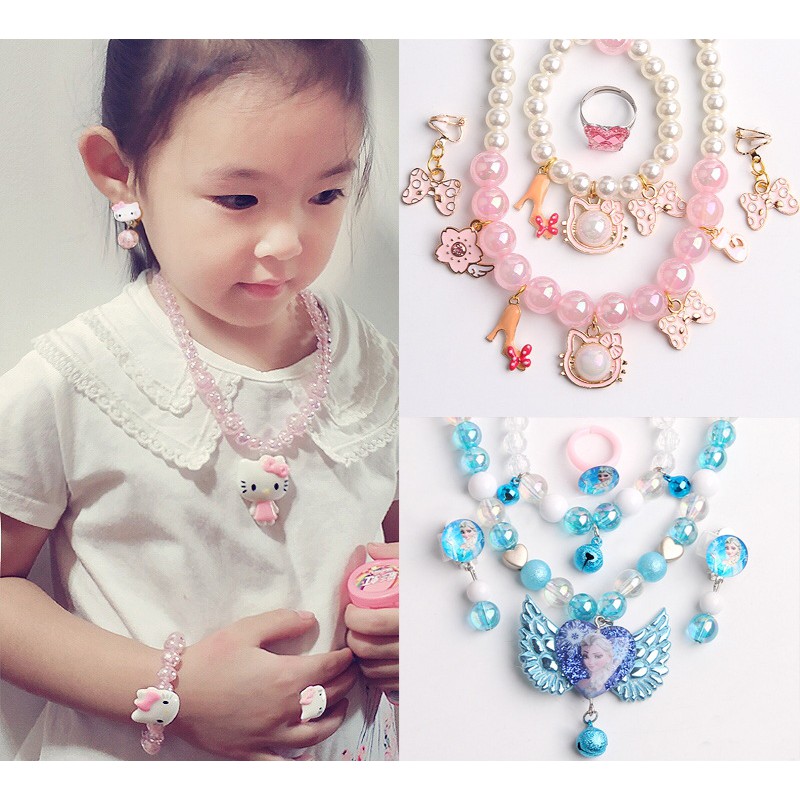 [Frozen] เครื่องประดับ สร้อยคอ สร้อยข้อมือ ต่างหู แหวน เจ้าหญิงเอลซ่า สําหรับเด็กผู้หญิง ราคา ถูกที่สุด ดีลบีเคเค แกลเลอรีภาพที่ 3