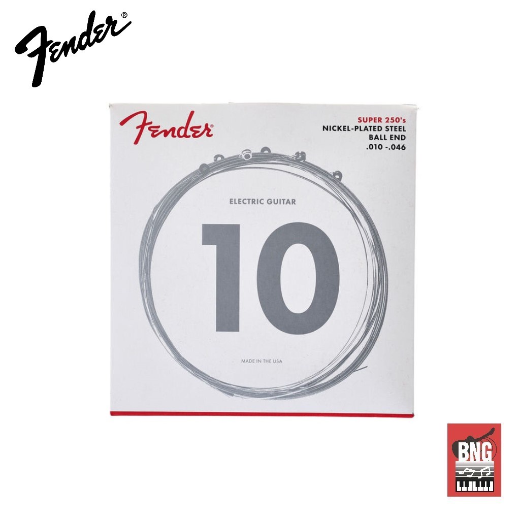 FENDER SUPER 250Rสายกีตาร์ไฟฟ้า เฟนเดอร์ .010-.046 NICKEL-PLATED STEEL