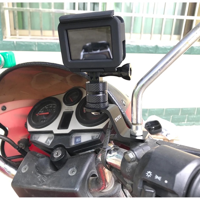 ขายึด ก้านกระจก มองหลัง แกนหมุน 360 มอเตอร์ไซด์ มอไซด์ big bike อะลูมิเนียม อัลลอย gopro action camera