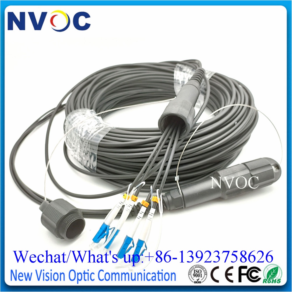 4C 20M 30M 50M Outdoor PDLC Fiber Optic Patch Cord,4Core Single Mode SM G657A,LSZH/TPU PDLC(4C) 4.0m