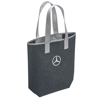 Mercedes-Benz กระเป๋า Shopping สีเทา วัสดุโพลีเอสเตอร์ 100%