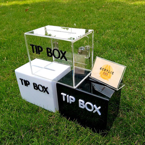 TIP BOX มี 3 สี แผ่นหนา 3 มิล กล่องอะคริลิก กล่องอะคริลิก tipbox กล่อง