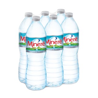 น้ำดื่ม มิเนเร่ น้ำแร่ธรรมชาติ ขนาด 1500 มล. (6 ขวด/แพ็ค) of natural mineral water, Mineira