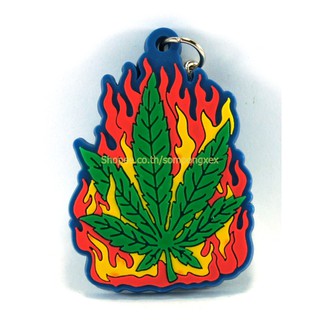 POT  GANJA MARIJUANA WEED RETRO BOHO FIRE  พวงกุญแจ ปั้มนูน ของที่ระลึก  รถมอเตอร์ไซค์ รถยนต์ สเก็ตบอร์ด ตบแต่ง KCO177