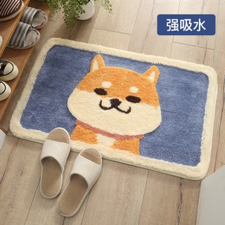 &gt;&gt;NEWพรมเช็ดเท้า พรมหน้าห้องน้ำ SHIBA,CORGI &lt;&lt;