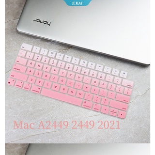 All-in-one แผ่นซิลิโคนป้องกันคีย์บอร์ด กันฝุ่น สําหรับคอมพิวเตอร์ Mac A2449 2449 2021 14 นิ้ว [ZK]