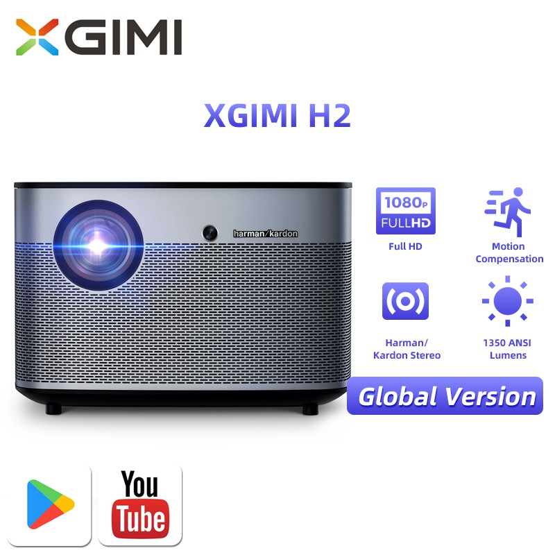 XGIMI H2 Home Projector 1350 ANSI LED Lumens 1080p Full HD LED DLP 3D Video Android Wifi