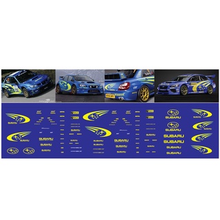 ดีคอลน้ำ Subaru wrx wrc ซูบารุ หมึกรองขาว ติดโมเดล ติดได้ทุกสี ติดรถ Hot Wheels  Majorette Tomica 1:64 Decal  waterslide