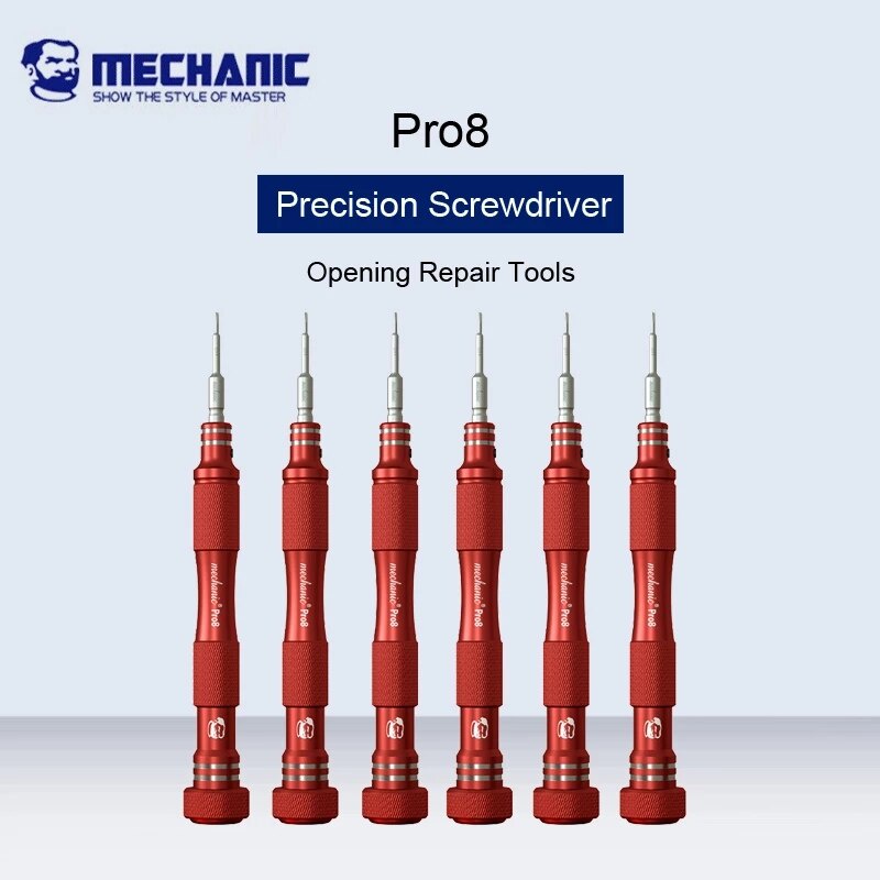 Mechanic MAX8 (PRO8) ไขควงกันลื่น 2.5 1.2 1.5 Phillips T2 Hex 0.8 Torx 0.6 Y-Type สําหรับโทรศัพท์มือถือกล้องถอดเครื่องมือ