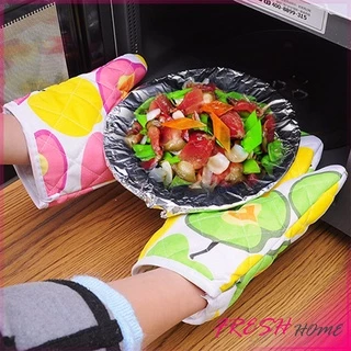 ถุงมือกันความร้อน ถุงมือไมโครเวฟ จัดเก็บสะดวก จัดส่งคละลาย Cooking gloves