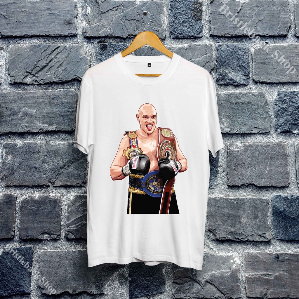เสื้อยืดดาราชกมวย Tyson Fury สําหรับผู้ชายน่ารักและราคาถูก เสื้อยืดแขนสั้นน่ารักมาก U10CD5713
