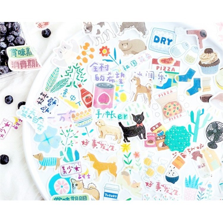 Sticker น่ารักหลายหลายลายหลายสไตล์ สติ๊กเกอร์สุดกิ๊บเก๋ไว้ติดไดอารี่ติดการ์ดอวยพร