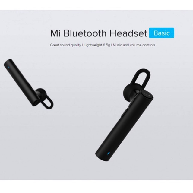 luister Horizontaal regeren Xiaomi Mi Bluetooth Headset Basic - Black หูฟังบลูทูธ รุ่นเบสิค | Shopee  Thailand