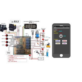 บอร์ดล้างรถหยอดเหรียญ รุ่น S3.2 (มอนิเตอร์และรีโมทระยะไกลผ่านแอฟ อินเตอร์เน็ต)