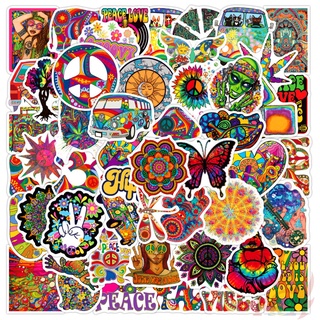 ❉ Psychedelic HipHop Hippies Series 01 Bohemian สติ๊กเกอร์ ❉ 50Pcs/Set DIY Fashion Mixed Luggage Laptop Skateboard Doodle Decals สติ๊กเกอร์