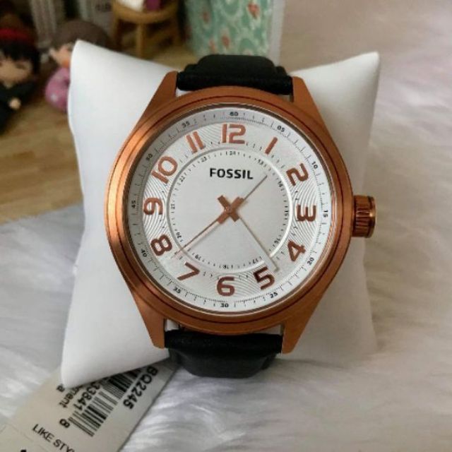 นาฬิกาผู้ชาย
FOSSIL Authentic Men's Black Leather White Dial Watch BQ2245