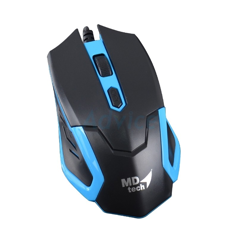 เมาส์ USB (OPT.USB MD-TECH (MD-36) Black/Blue) | Shopee Thailand