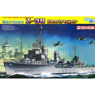 โมเดลประกอบ Dragon Model 1/700 DRA7134 GERMAN Z-38 DESTROYER