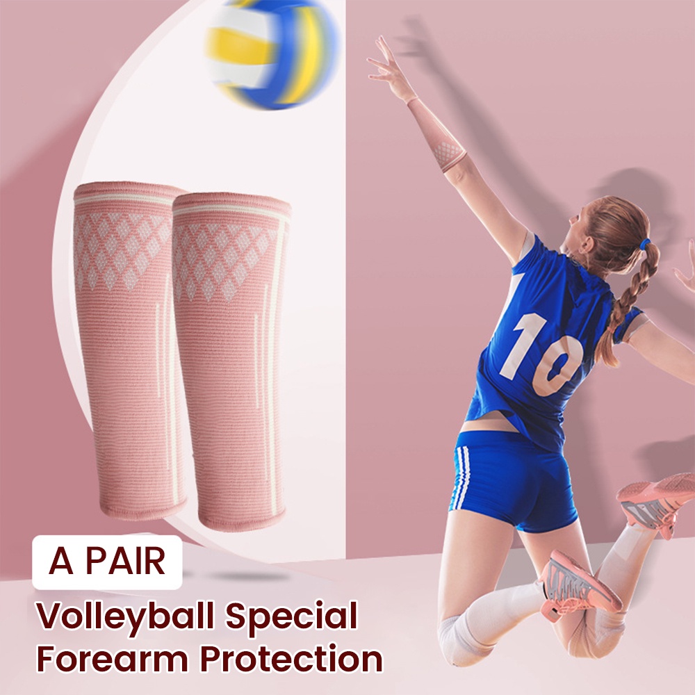 2PC Volleyball Protector Arm Sleeves Sports Wristbands Forearm Compression Sleeve Hand Band