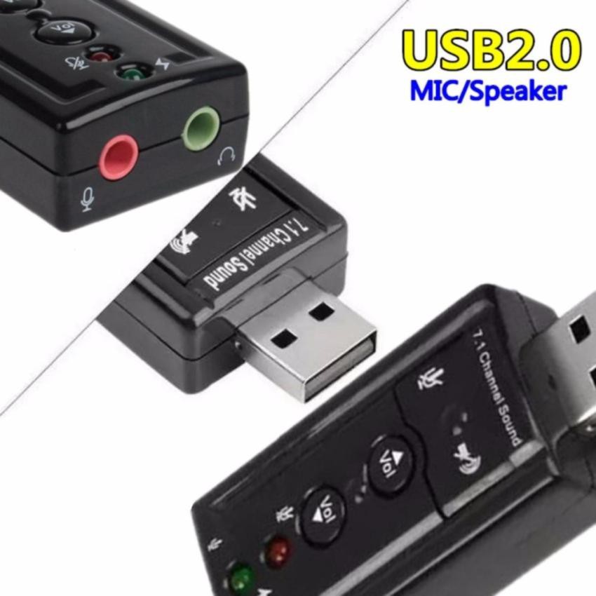 USB Sound Card Audio Adapter External Laptop Device PC Notebook