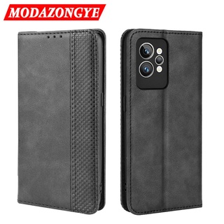 PU Leather For Realme GT 2 Pro พลิก Flip Case Cover Realme GT2 Pro Magnetic Folding ที่ใส่กระเป๋าสตางค์