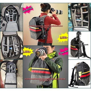 โปรโมชั่นสุดคุ้ม กระเป๋ากล้อง สะพายหลัง แนว Backpack ขนาดกะทัดรัดจุกล้องเลนส์เต็มใบ มือ 1