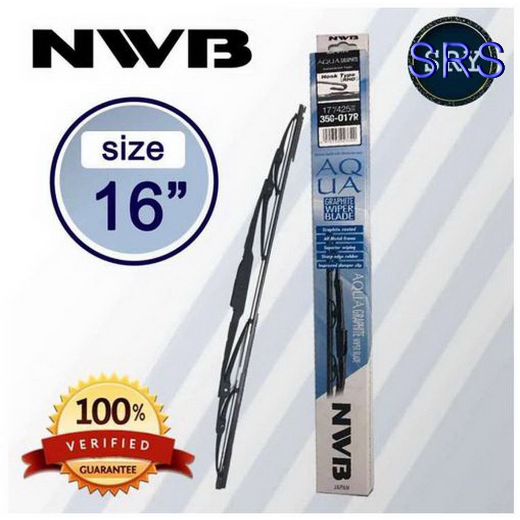 NWB ใบปัดน้ำฝน NWB AQUA GRAPHITE ขนาด 16 นิ้ว ราคา ถูกที่สุด ดีลบีเคเค