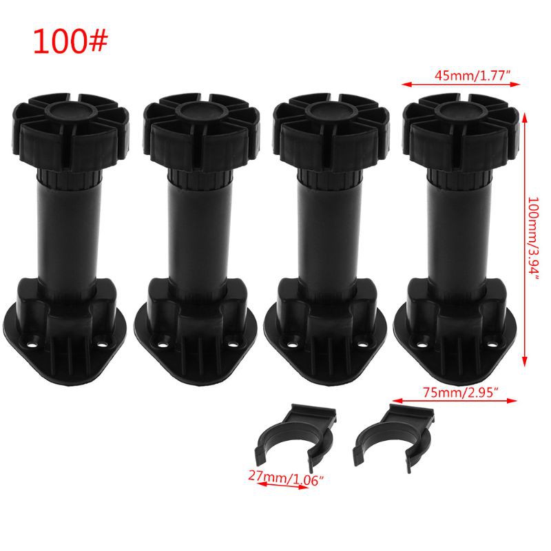 ★COME★4pcs Adjustable Height Cupboard Foot Cabinet Leg For Kitchen Bathroom
