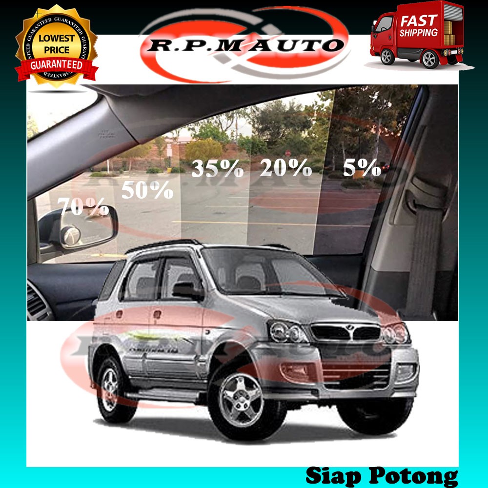 PERODUA Twins Black Black Tinted 4Door 4 ประตูเพื่อตัดสีรถฝาแฝดสีรถ TWINS