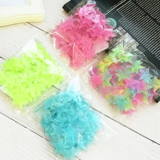 (พร้อมส่ง ไม่ต้องรอ)ดาวเรืองแสง 100ดวง คละสี Glowing star
